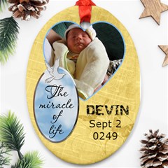 Miracle of Life Ornament - Oval Ornament (Two Sides)