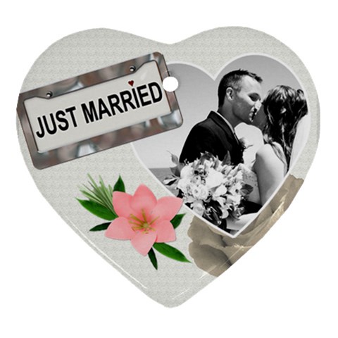 Just Married Ornament By Lil Front