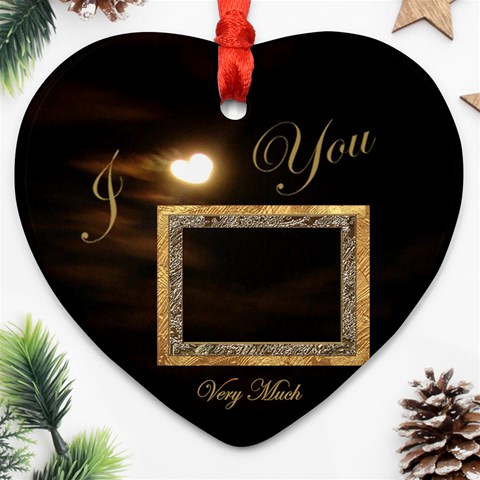 I Heart You Christmas Ornament By Ellan Front