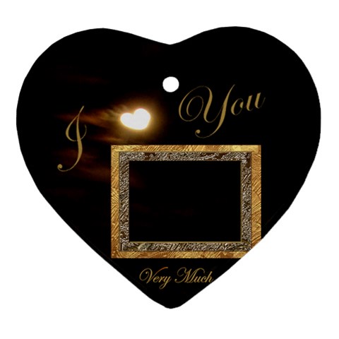 I Heart You Christmas Ornament By Ellan Front