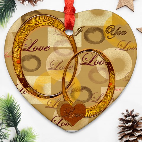 I Heart You Ornament By Ellan Front