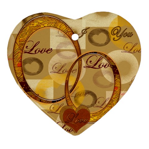 I Heart You Ornament By Ellan Front
