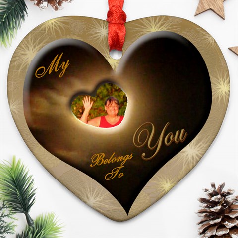 I Heart You Belongs To You  Ornament By Ellan Front