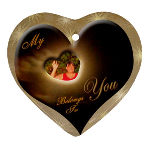 I Heart You Belongs To You  Ornament By Ellan Front
