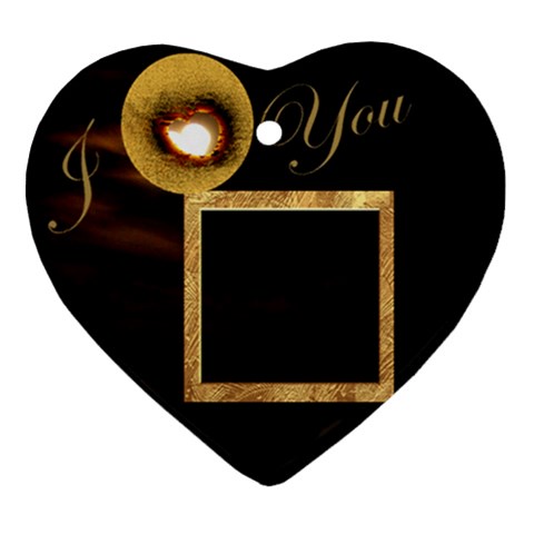I Heart You Moon Ornament By Ellan Front