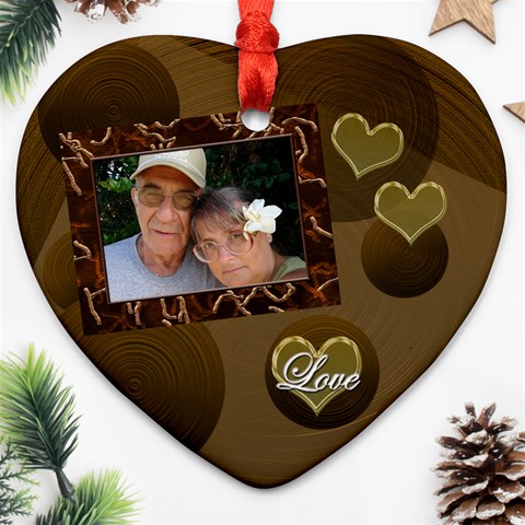 I Heart You Gold192 Ornament By Ellan Front