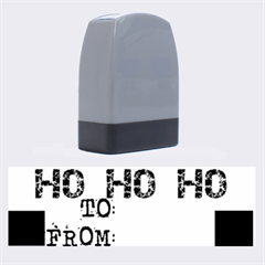 Ho Ho Ho Christmas Present Rubber Stamp - Name Stamp