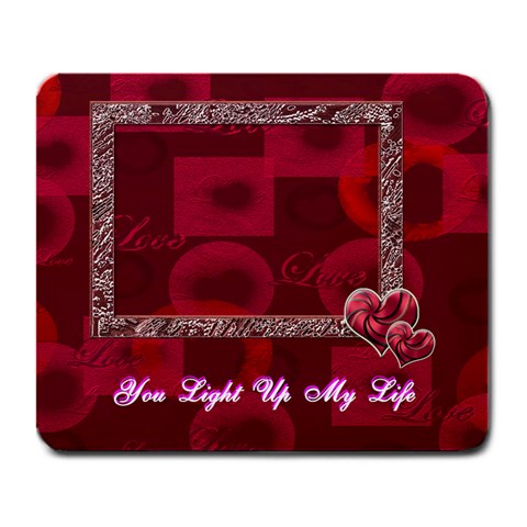 You Light Up My Life Heart Large Mousepad By Ellan Front