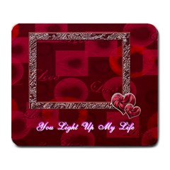 You light up my life heart Large Mousepad