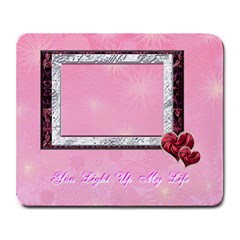 You light up my life4 heart Large Mousepad