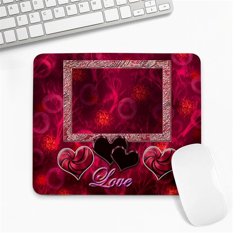 I Heart You Pink 163 Large Mousepad By Ellan Front