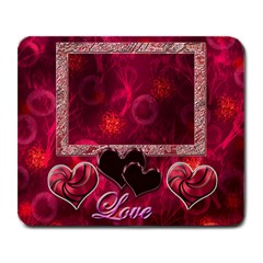 I heart you pink 163 large Mousepad