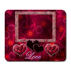 I heart you pink 163 large Mousepad