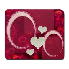 I Heart You pink 22 large Mousepad