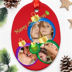 xmas kids - Ornament (Oval)