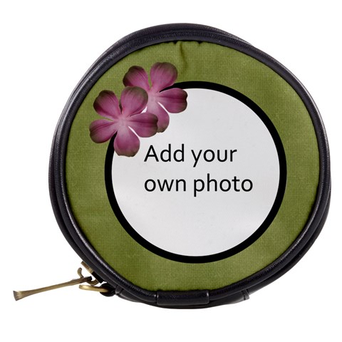 Green Floral Mini Makeup Bag By Jen Back