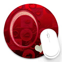 I Heart you love round mousepad I Heart you love round mousepad