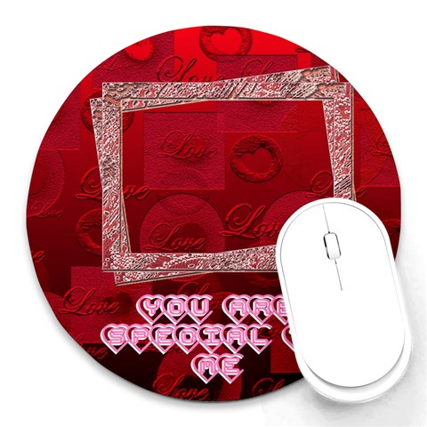 You Are Special To Me Red Round Mousepad By Ellan Front