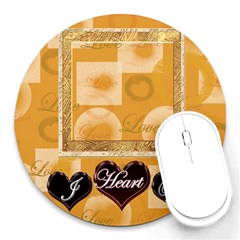 I Heart You 12 round mousepad