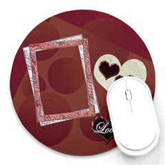 Two hearts In One round mousepad Two hearts In One round mousepad