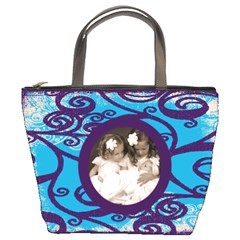 Fantasia Funky Blue & Purple Bucket Bag Fantasia Funky Blue & Purple Bucket Bag