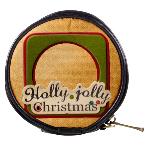 Holly Jolly Christmas Mini Makeup Bag By Catvinnat Front