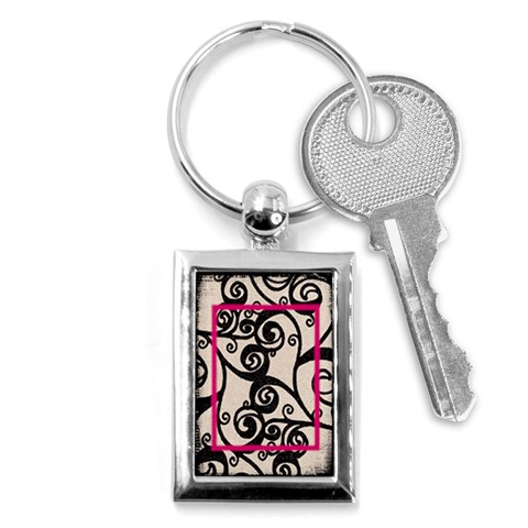 Fantasia Classic Pink Frame Keyring By Catvinnat Front