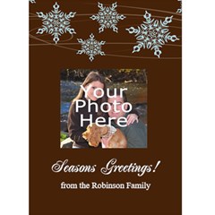 Elegant Snowflakes Personalized Photo Christmas Card - Greeting Card 5 x 7 Elegant Snowflakes Personalized Photo Christmas Card - Greeting Card 5 x 7