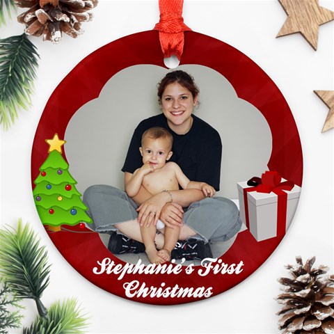 Baby s First Christmas Or Other Customizable Ornament By Angela Front