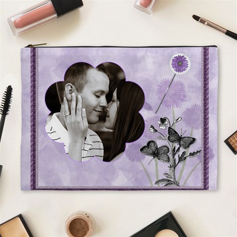 Purple Dreams Xl Cosmetic Bag By Lil Front