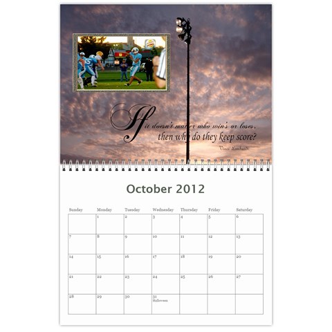 Football Calendar By Spg Oct 2012