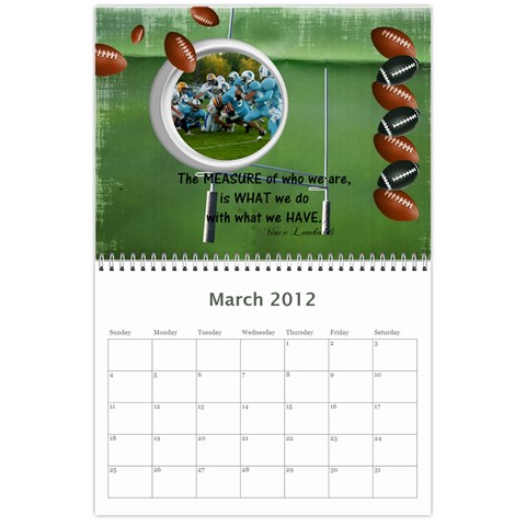 Football Calendar By Spg Mar 2012