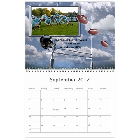 Football Calendar By Spg Sep 2012