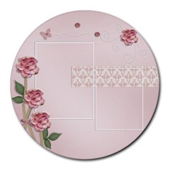 Round Mousepad- template- flowers