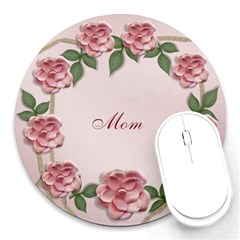 Round Mousepad- template- flowers MOM Round Mousepad- template- flowers MOM