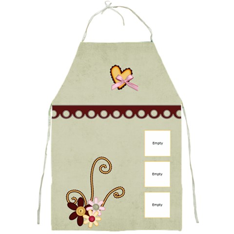 Green Heart Apron By Sheena Front