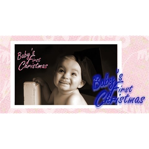 Baby s First Christmas  Girl Photocube By Catvinnat Long Side 3