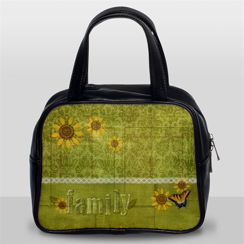 Family & Sunflowers Handbag By Mikki Front
