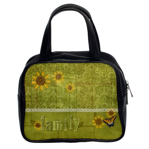 Family & Sunflowers Handbag By Mikki Front