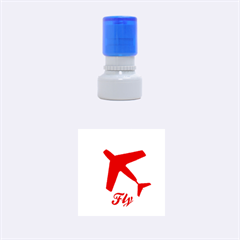 fly - Rubber Stamp Round (Small)