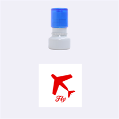 fly - Rubber Stamp Round (Small)