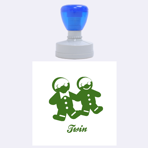 Twin By Wood Johnson 1.875 x1.875  Stamp