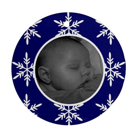 Snowflake With Circle Frame Ornament By Jen Front