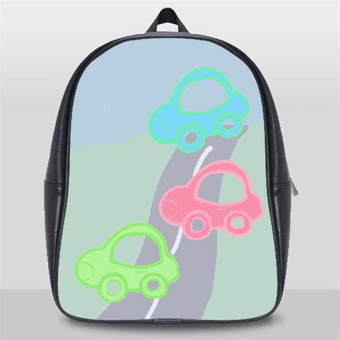 Cars Large School Bag By Add In Goodness And Kindness Front