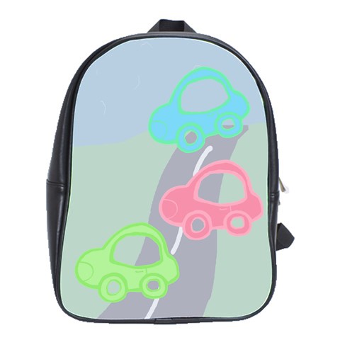 Cars Large School Bag By Add In Goodness And Kindness Front