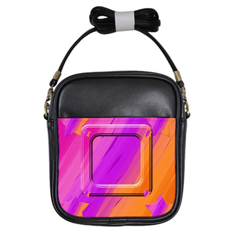 Pink/orange Sling Bag By Add In Goodness And Kindness Front