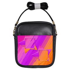 pink/orange sling bag2 - Girls Sling Bag