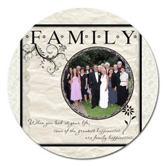 Family 5  Magnet - Magnet 5  (Round)