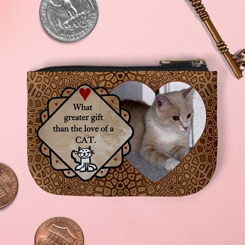 Cat Mini Coin Purse By Lil Back