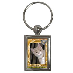 I Love My Cat Keychain